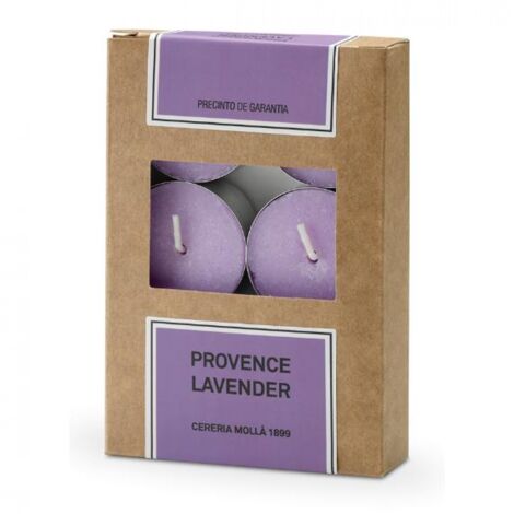 PROVENCE LAVENDER 6 TEA LIGHTS  4,5h DURACION