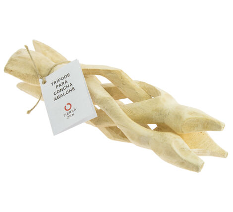 Comprar TRIPODE MADERA PARA CONCHA ABALONE TIERRA ZEN