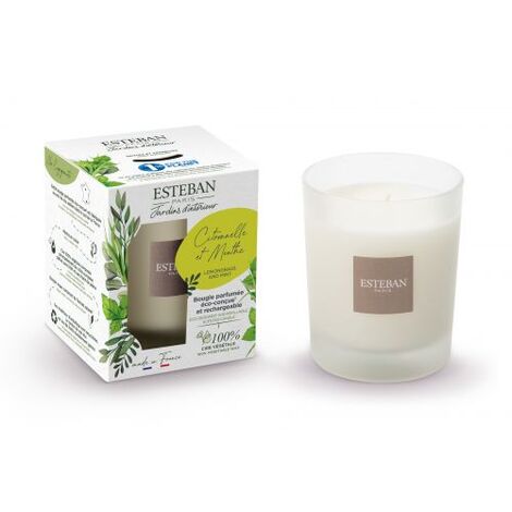 CITRONNELLE et MENTHE 180g VELA PERFUMADA