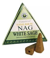 WHITE SAGE 10 uds NAG GOLDEN VIJAYSHREE CONOS