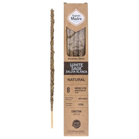 WHITE SAGE SALVIA BLANCA 8 STICK INCENSE 23cm